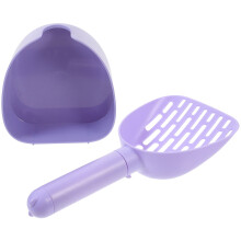Conjunto de pá e pá reutilizáveis para areia de gato com bordas lisas e arredondadas para facilitar a limpeza.