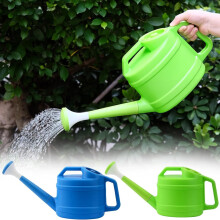 Lot de 2 arrosoirs à long bec de 1 gallon avec motif floral, poignée confortable, en plastique – Convient pour une utilisation intérieure et