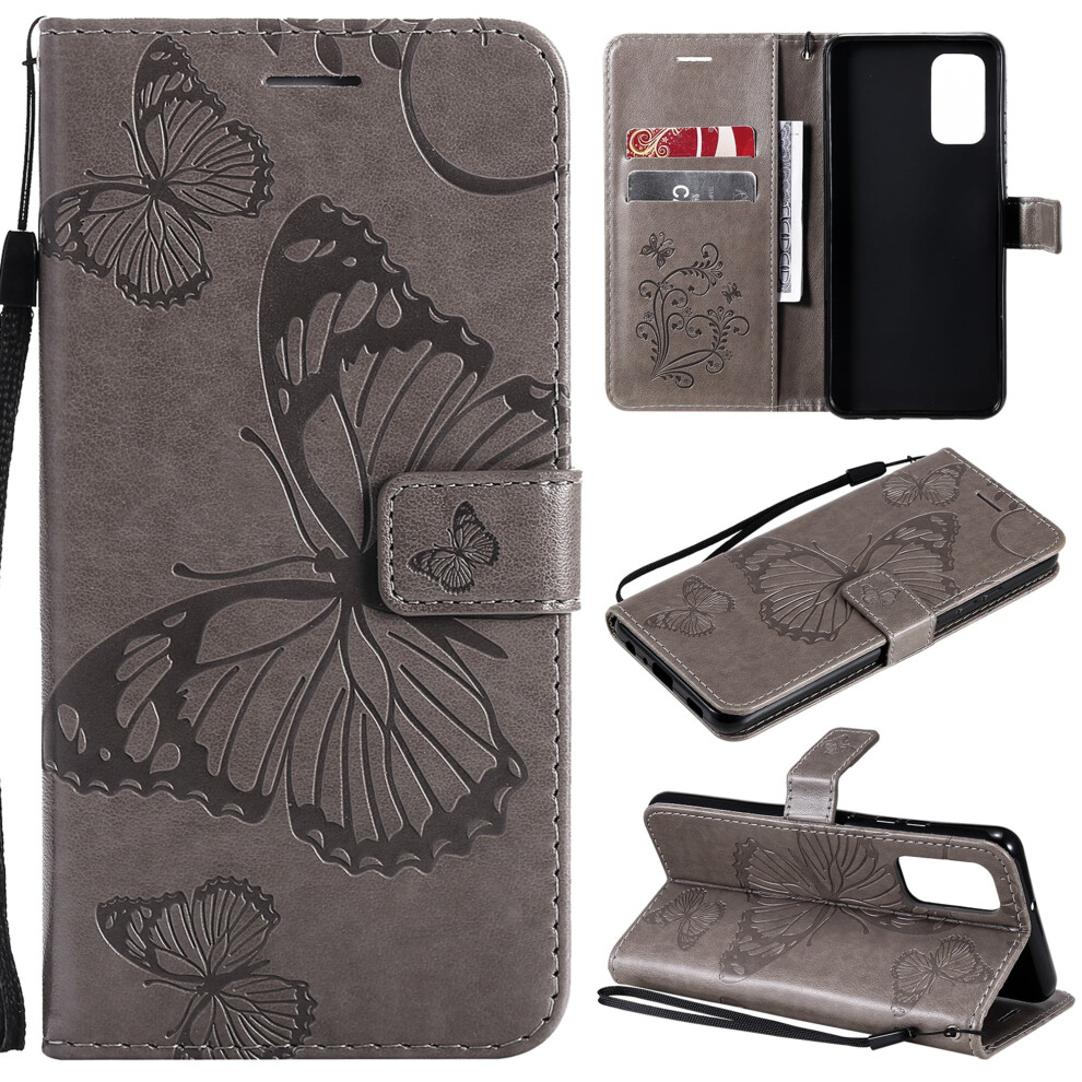 Compatible With Samsung Galaxy A32 5G Wallet Case Â Embossed Butterfly Pu Leather Folio Flip Stand Cover With Card Holder & Hand Strap, Black 9448483570015