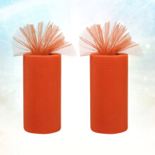 Tulle Roll Orange 11.8 x 0.6 x 0.04 in 2 Rolls