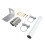 Weatherproof Right Angle Mount Kit for Starlink V2 Rectangular Dish, Stainless Steel White 15