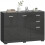 Homcom HOMCOM Modern Sideboard Kitchen Storage Cabinet, High Gloss Black 2
