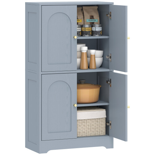 Homcom HOMCOM 110cm Kitchen Cupboard with 4 Arched Doors and 2 Adjustable Shelves 1