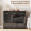 Homcom HOMCOM Modern Sideboard Kitchen Storage Cabinet, High Gloss Black 6