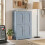 Homcom HOMCOM 110cm Kitchen Cupboard with 4 Arched Doors and 2 Adjustable Shelves 9