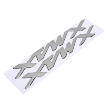 Flexible 3D Emblem Stickers XMAX Silver