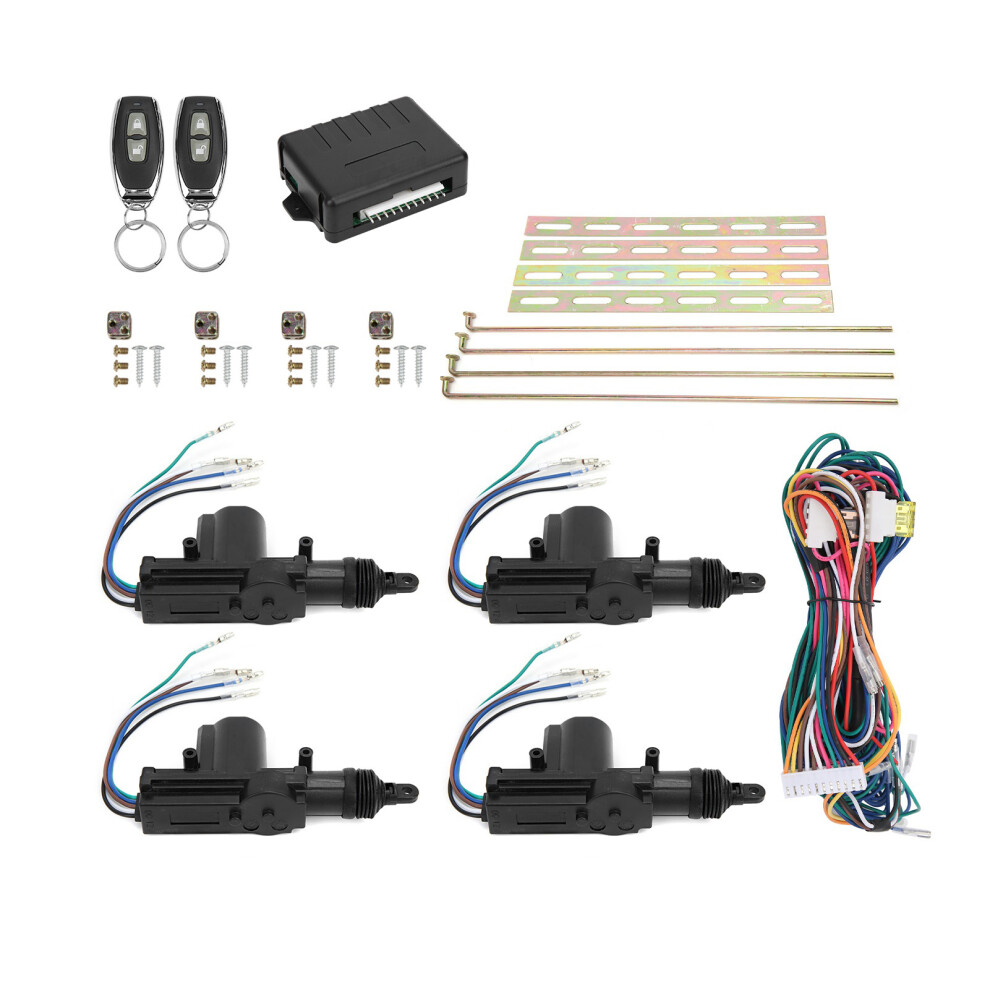 Central Lock Kit 12V Remote System With 2 Controllers, 100M Range 4901391958696