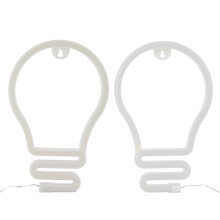 LED Neon Sign Pink Bulb Shape for Wall Decor Battery or USB Powered