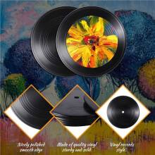 45 PCS 7 Inch Blank Vinyl Records for Wall Aesthetic,Fake Vinyl for Vintage Wall Decor, Hippie Room Decor, Party Wedding