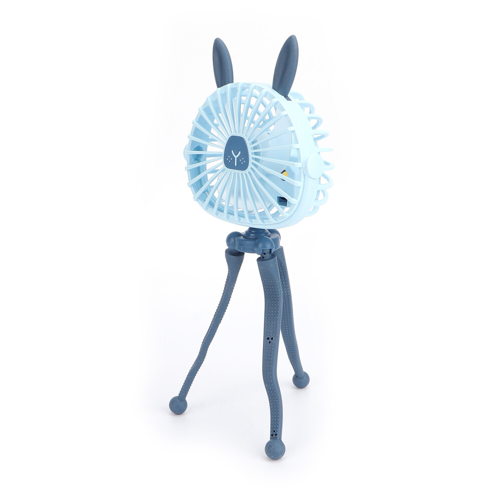 Mini Handheld Fan with Night Light, 600mAh USB Rechargeable, Blue