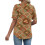 Women's  Short Sleeve Button-Down V-Neck Shirts rSets -Black M 6