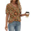 Women's  Short Sleeve Button-Down V-Neck Shirts rSets -Black M 7