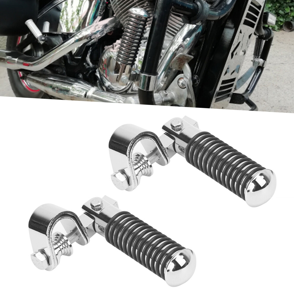 Motorcycle Foot Pegs Clamp For 1In Crash Bar Guard Metal Mount For Bike 7891391496687