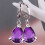 Yaman Amethyst Drop Earrings 925 Silver Waterdrop Cut 2