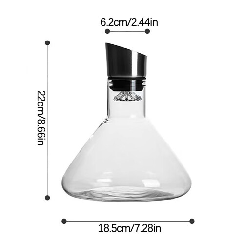 Iceberg wine decanter with aerator and waterfall filter 1