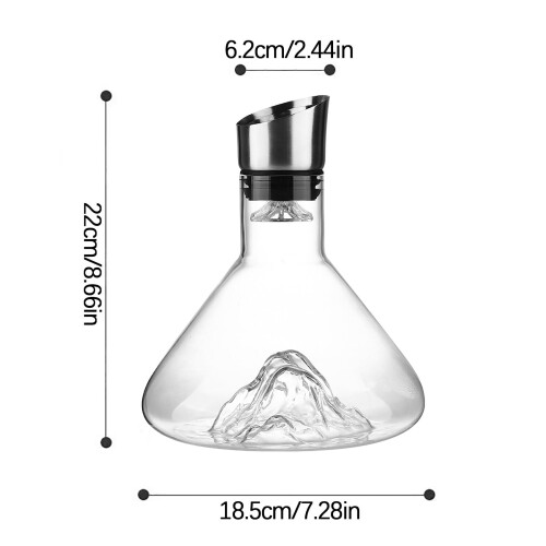 Iceberg wine decanter with aerator and waterfall filter 2