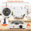Electric Single Burner Hot Plate 1000W 5-Temp Settings White 8