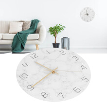 Marmor-Wanduhr 30x30cm Acryl UV Dekor im Wohnzimmer & Café