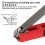 Stainless Steel Nail Clippers Set 8cm Multi-Function Grooming Kit (Red Black) 9