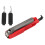 Stainless Steel Nail Clippers Set 8cm Multi-Function Grooming Kit (Red Black) 16