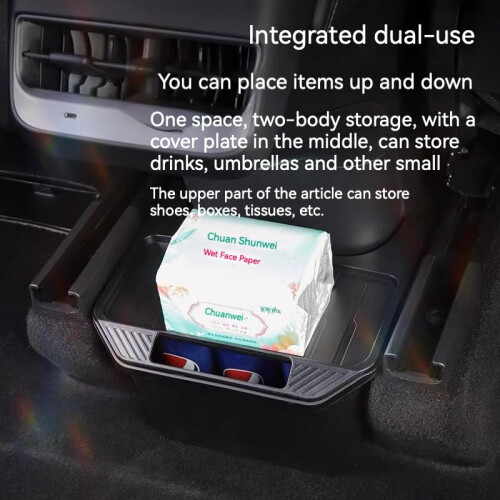 Accessories for Tesla Model Y Rear Seat Trash Bin and Storage Organizer, Dual Function Easy Install 1