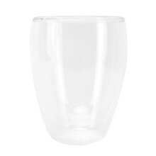 Mug à lait transparent exquis, mug à café en verre à double paroi en verre borosilicate résistant à la chaleur, tasse à expresso au design