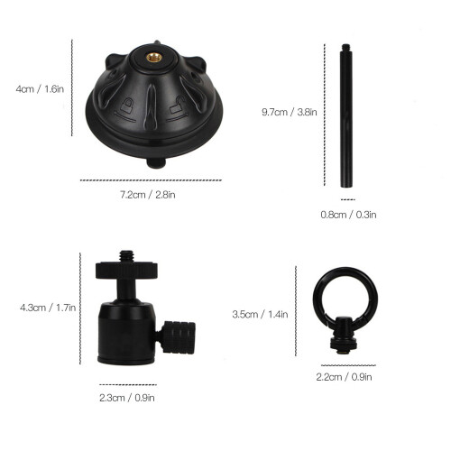 Portable Camping Flashlight Holder with Suction Cup, 20kg Capacity 1