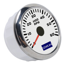 85mm Wasserdichter Auto-Tachometer 9-32V DC mit rotem Zeiger