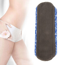 Washable Bamboo Charcoal Reusable Menstrual Pad L 23x30cm Waterproof & Soft