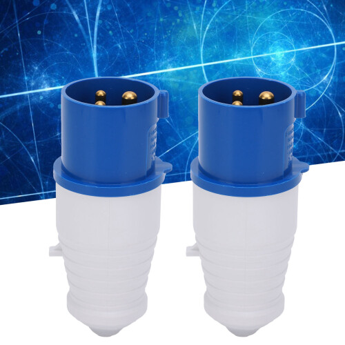 2Pcs Industrial Power Plug 3Pin SinglePhase ExplosionProof Waterproof 16A 220V