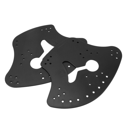 Adjustable Hand Paddles for Swimming, PP Silicone Flat Flippers Black M 2
