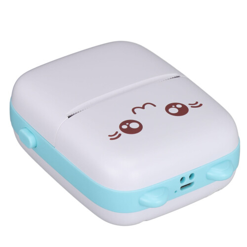 Portable Mini Printer C9, Inkless 200DPI, Blue 57x30mm 2