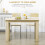 Homcom HOMCOM Dining Table for 4-6 People, Wood Effect Tabletop, Oak 4