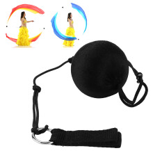 Frauengel Bauch-Tanz Trainingskette Ball – Weiche, verstellbare schwarze Poi-Kette
