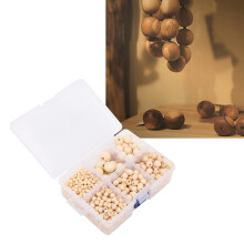 Wooden Beads MultiSize NonToxic DIY Craft Pack 6 Sizes 1 Box