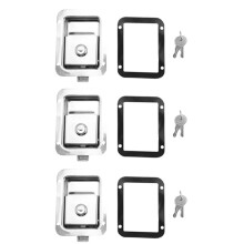Paddle Slam with Lock & Key Travel Trailer Lock Stainless Steel RV Door Heavy Duty Flush Mount Handle