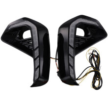 Front LED DRL Daytime Running Driving Light for Hilux 2024 2025 Fog Lamps with Turn Signals ,White+Yellow