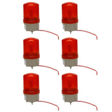 6X Industriblinkande Ljudlarmljus,BEM-1101J 220V Röd LED-Varningslampor Akustooptiskt Larmsystem Roterande Ljus LED-Nödblixt
