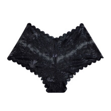 Women's Lace High Waist Cheeky Panties Black XL
