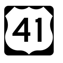US Route 41 Metal Sign Highway Sign Road Sign Size: 12 inch x 12 inch