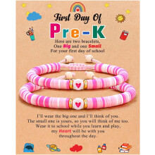 First Day of Preschool/Kindergarten/1st Grade/2nd Grade/School Gift, Back to School Bracelet Mommy and Me Dad and Son