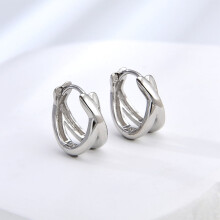 925 Sterling Silver Cross Ear Clips