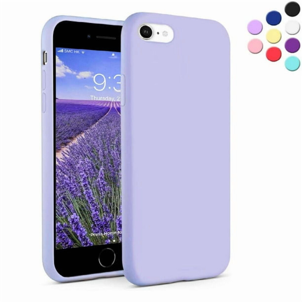 Liquid Silicone Case For Iphone Se, 8, 7 Â Shockproof, Dustproof, Anti-Scratch, Compatible With Iphone Se, 8, 7 Purple 9448483571982