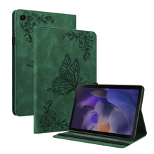 Capa tipo borboleta para Samsung Galaxy Tab A9 Plus (SM-X210/X215/X216/X218), carteira magnética em couro, suporte à prova de choque, verde.