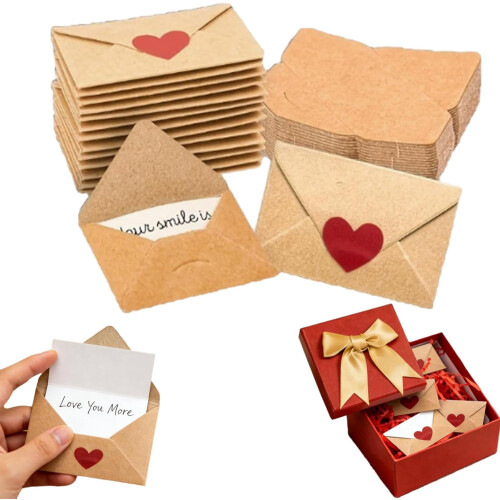 Mini Love Notes and Envelopes Set 30/60 pcs