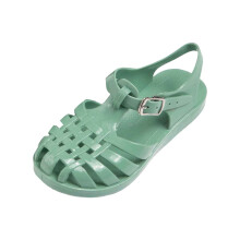 Sandali estivi da bambina, sportivi, a punta chiusa, ideali per giocare e per tutti i giorni, comodi, colore verde, per bambini dai 4 ai 4,5 anni.