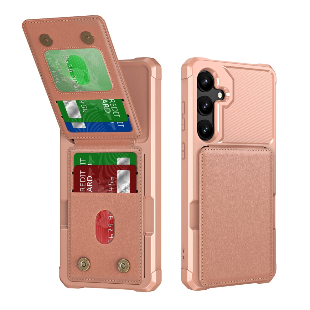 Magnetic Leather Wallet Case For Samsung Galaxy A16 5G Â Shockproof, Kickstand, Rose Gold 9448483573443