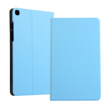 Kompatibel mit Samsung Galaxy Tab A8.0" (2019) SM-T290/T295 – Hellblaue Flip-Hülle aus PU-Leder, schlank, leicht, Betrachtungswinkel aus