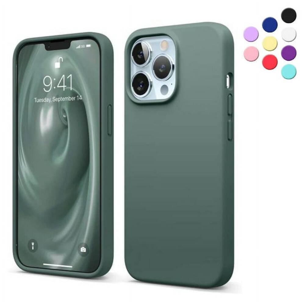 Iphone 13 Pro Liquid Silicone Case Â Shockproof, Dustproof, Anti-Scratch (Green), Compatible With Iphone 13 Pro Green 9448483574525