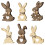 Rustic Wooden Easter Bunny Table Decor Set of 6 1